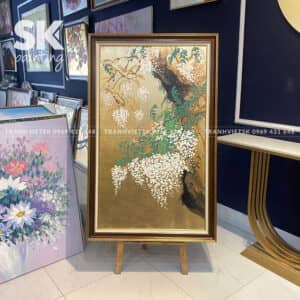 Kim Xuân An Tuế dát vàng lá Ý 24k - lòng tranh 70x120cm