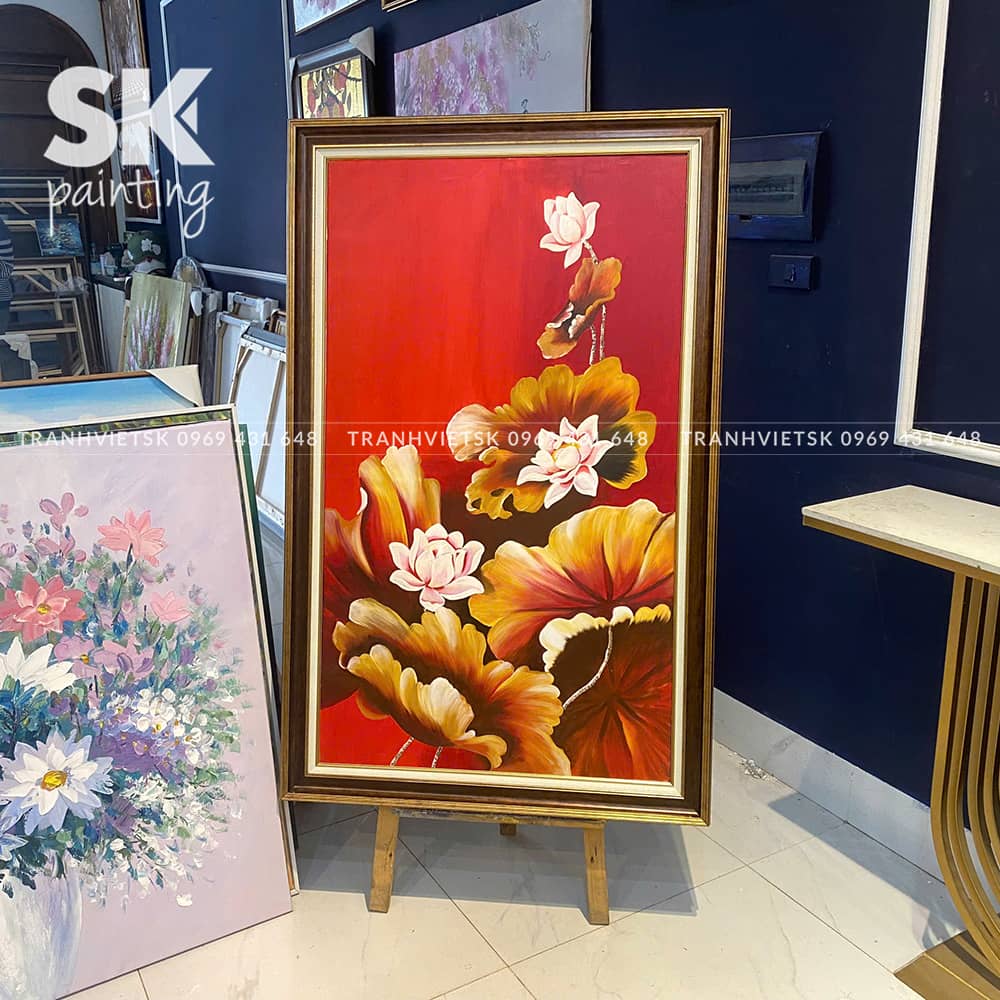 Hỏa diệm liên hoa - lòng tranh 70x120cm - Ảnh 4