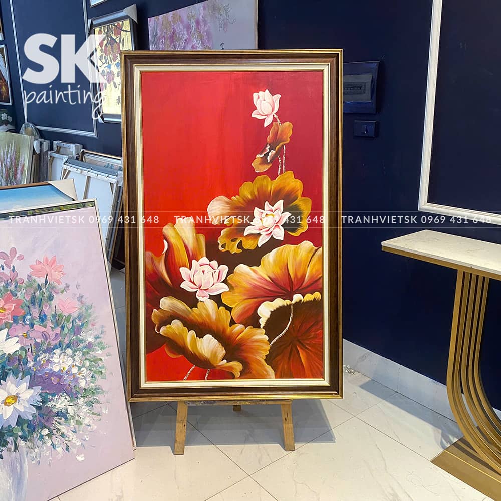 Hỏa diệm liên hoa - lòng tranh 70x120cm