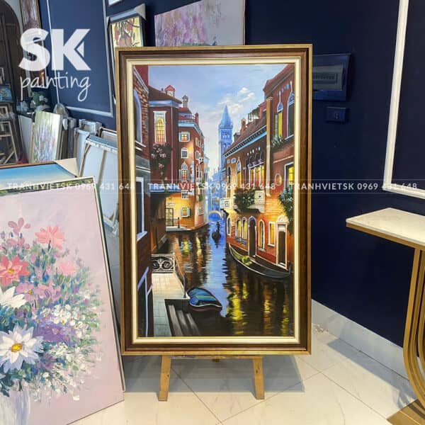 Phố Venice - lòng tranh 70x120cm
