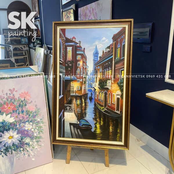 Phố Venice - lòng tranh 70x120cm - Ảnh 4