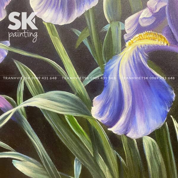 Hoa diên vỹ - lòng tranh 70x70cm - Ảnh 3