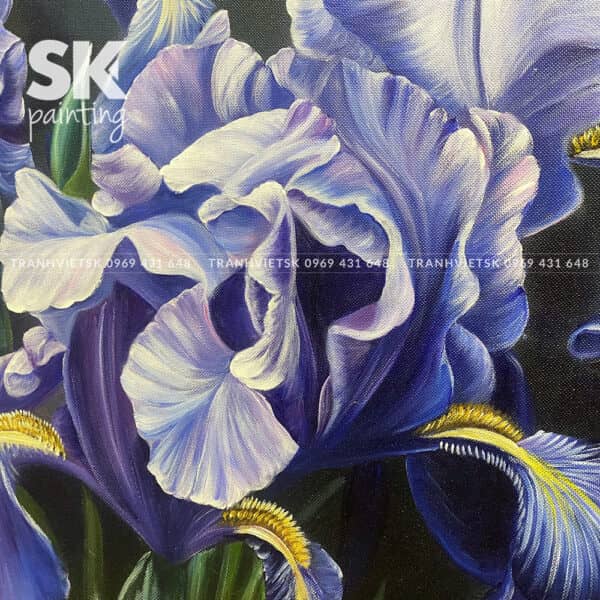 Hoa diên vỹ - lòng tranh 70x70cm - Ảnh 2