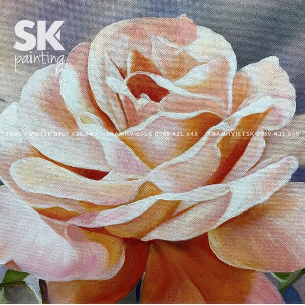 Khóm hồng xuân  - lòng tranh 60x90cm - Ảnh 2