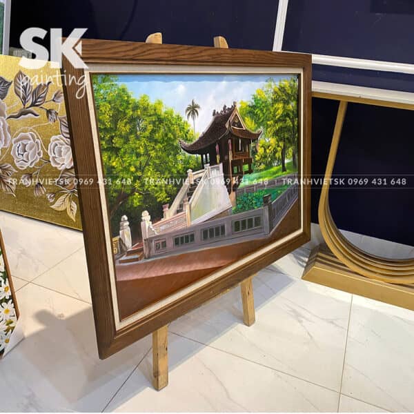 Chùa Một Cột - lòng tranh 60x90cm - Ảnh 2