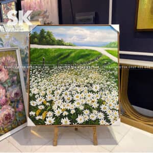 Vườn cúc họa mi - lòng tranh 95x105cm
