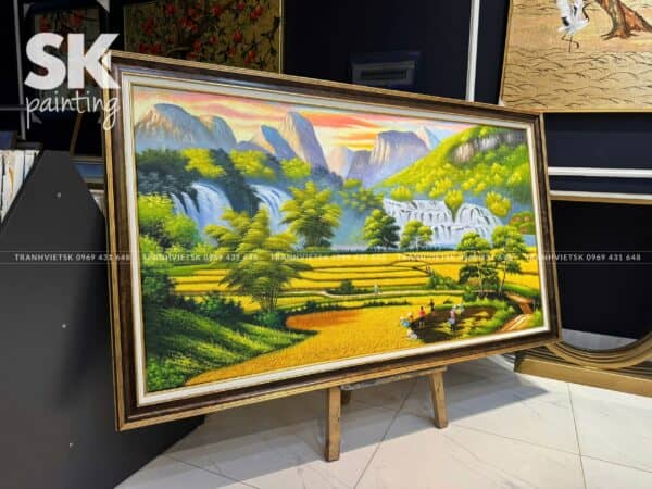 Dưới Chân Thác Bản Giốc - lòng tranh 80x150cm - Ảnh 3