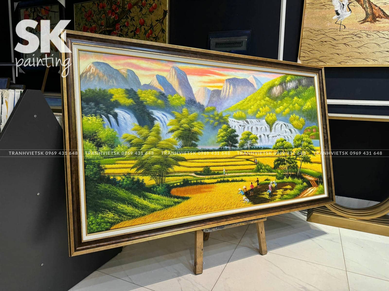 Dưới Chân Thác Bản Giốc - lòng tranh 80x150cm - Ảnh 3