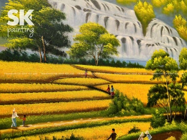 Dưới Chân Thác Bản Giốc - lòng tranh 80x150cm - Ảnh 4