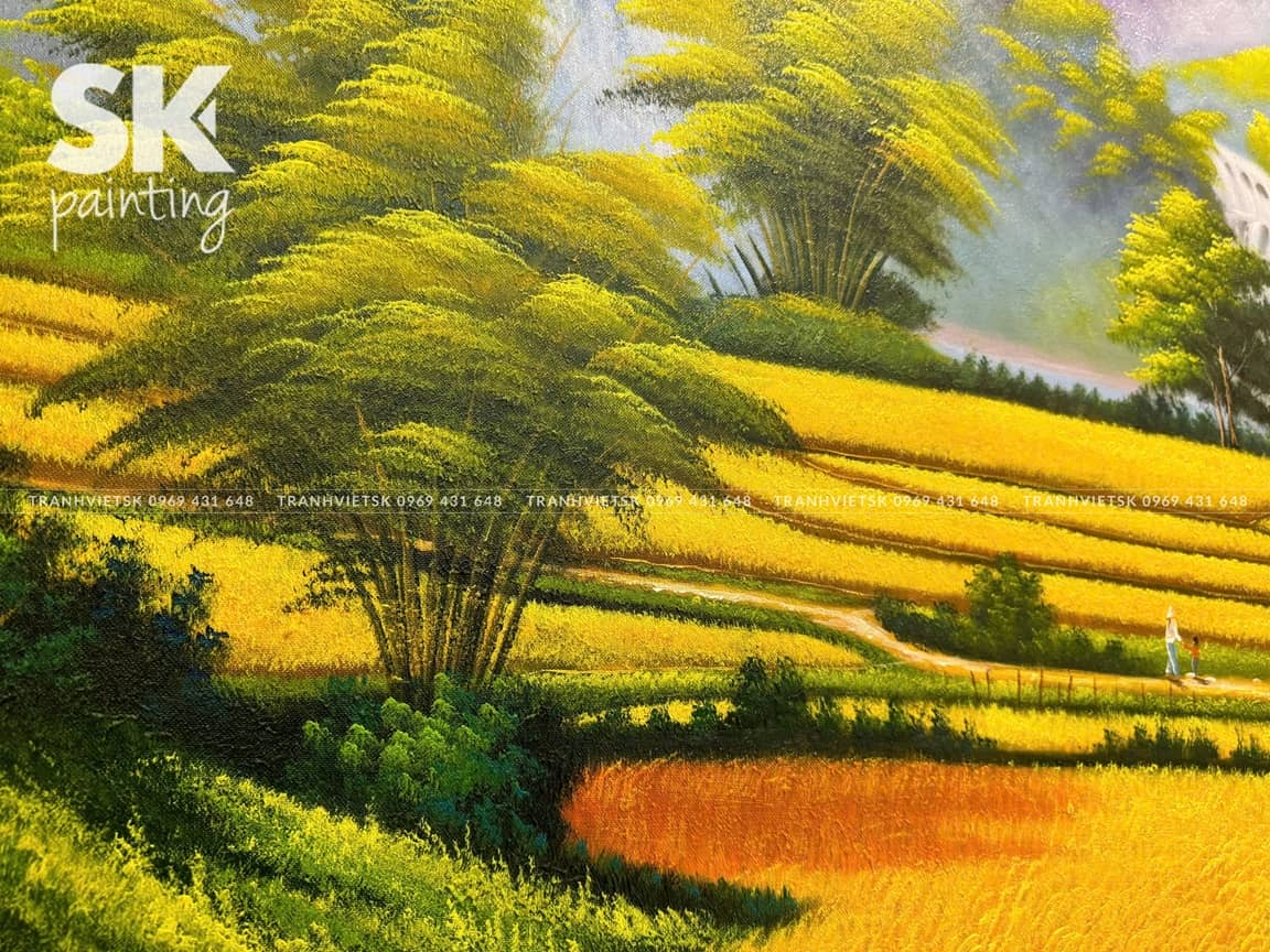 Dưới Chân Thác Bản Giốc - lòng tranh 80x150cm - Ảnh 5