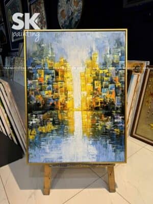 Thành Phố Trong Sương 3 - lòng tranh 60x80cm