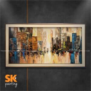 Thành Phố Trong Sương 2 - lòng tranh 70x120cm