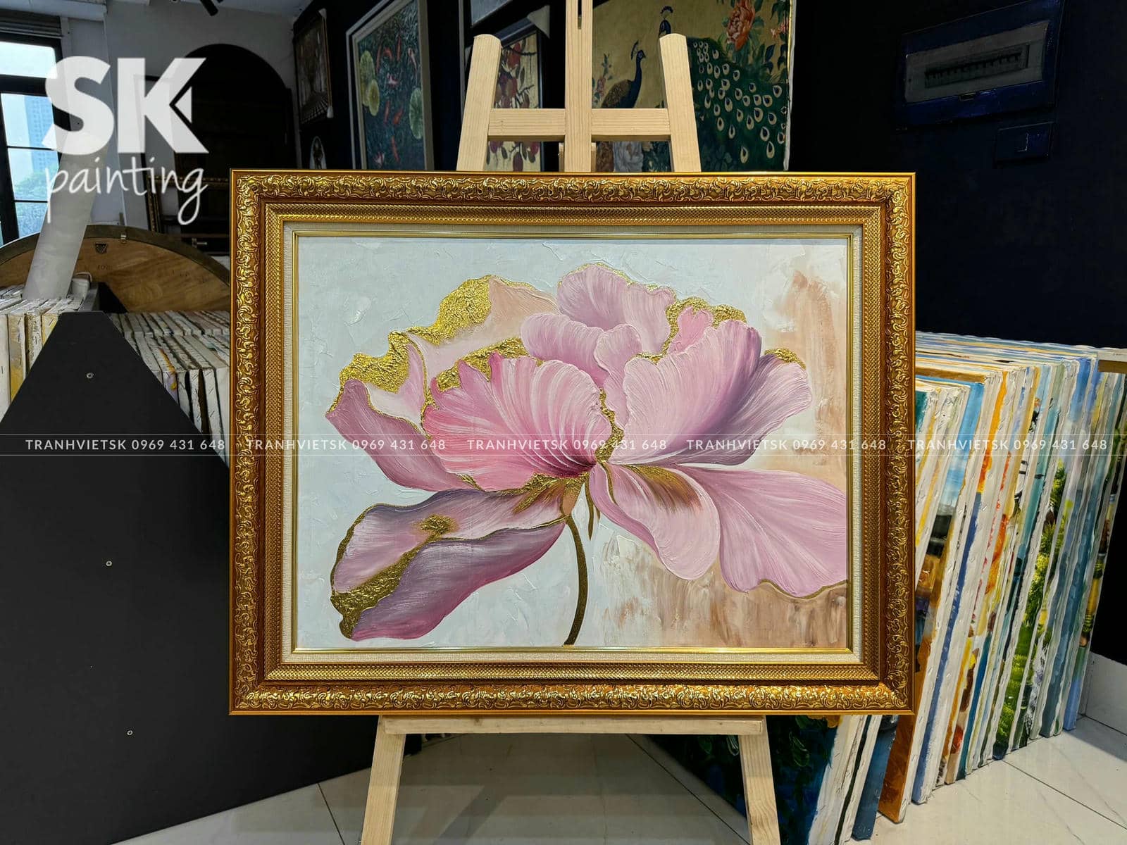 Mẫu Đơn Kim An 2 - lòng tranh 60x80cm