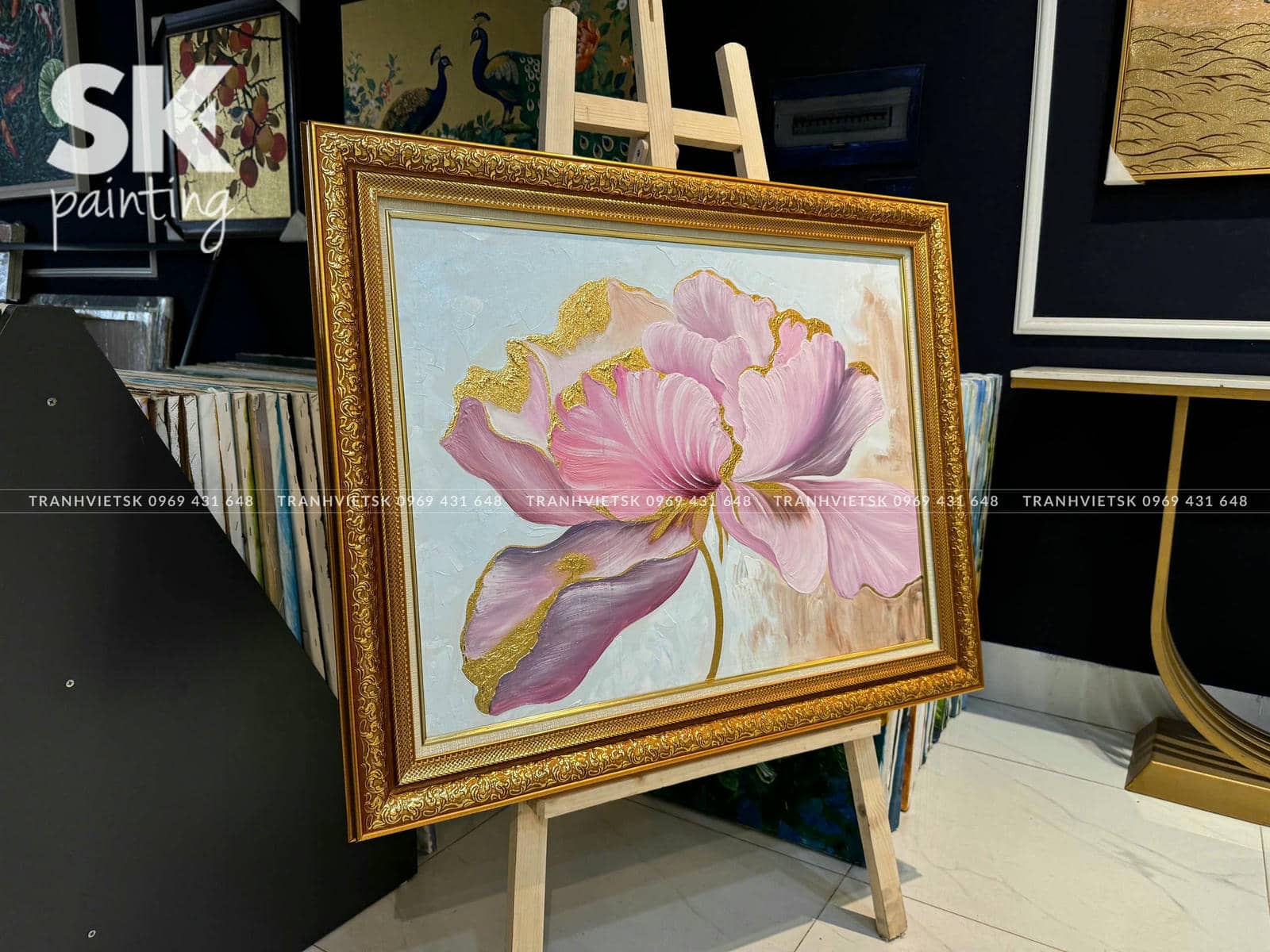 Mẫu Đơn Kim An 2 - lòng tranh 60x80cm - Ảnh 3