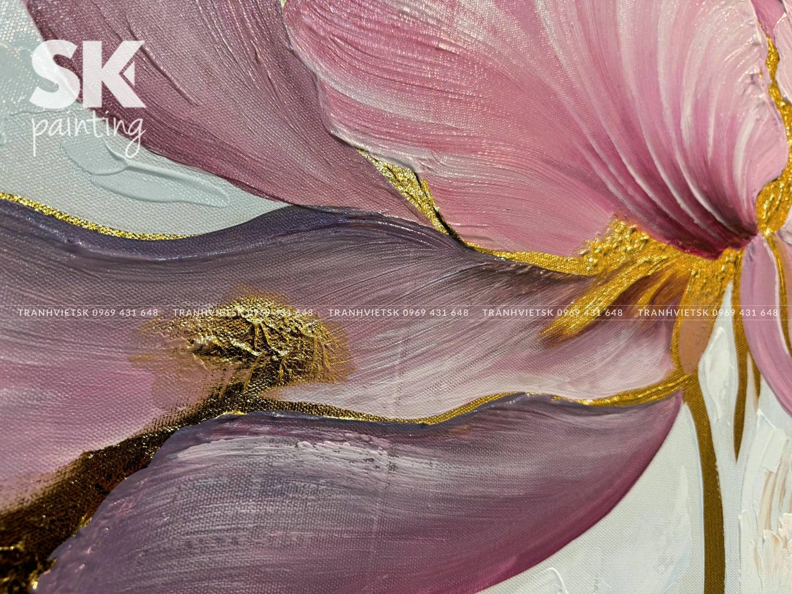 Mẫu Đơn Kim An 2 - lòng tranh 60x80cm - Ảnh 4