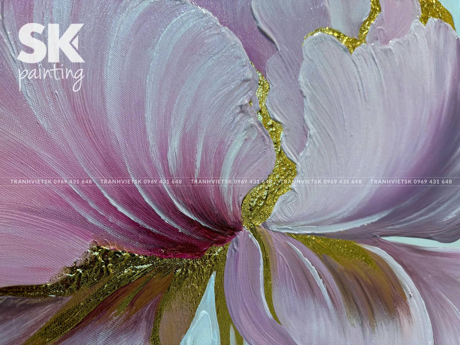 Mẫu Đơn Kim An 2 - lòng tranh 60x80cm - Ảnh 5