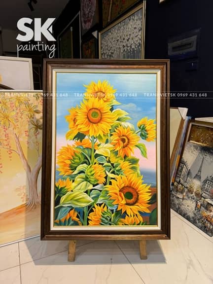 Hoa mặt trời - lòng tranh 60x90cm