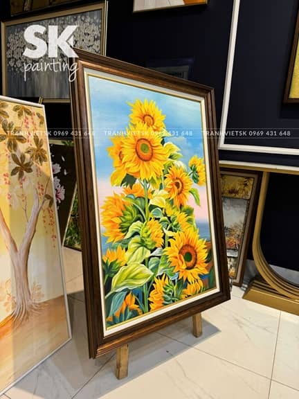 Hoa mặt trời - lòng tranh 60x90cm - Ảnh 3