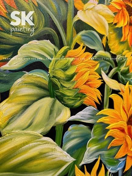 Hoa mặt trời - lòng tranh 60x90cm - Ảnh 4