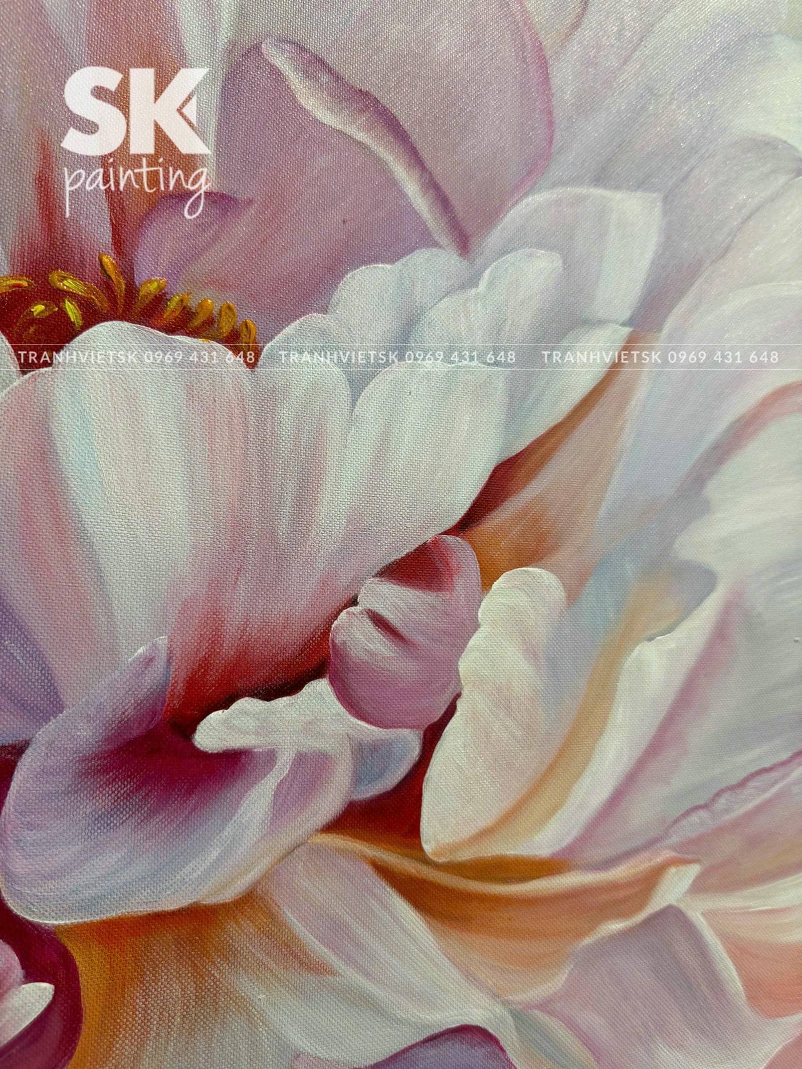 Phù Dung Khoe Sắc 2 – lòng tranh 80x80cm - Ảnh 5