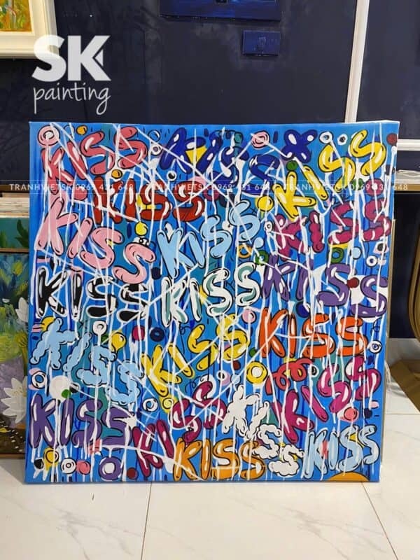 Kiss - kích thước 100x100cm