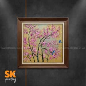 Sắc Đào Xuân Viên – Tranh Sáng Tác Độc Quyền