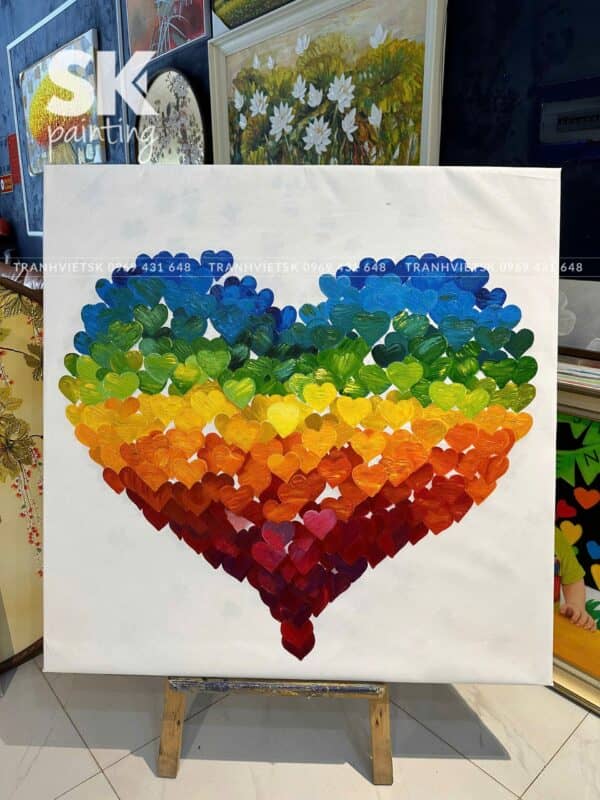 Trái Tim 6 - kích thước 100x100cm