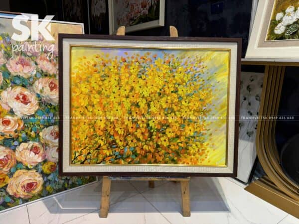 Hoa Cúc Vàng– lòng tranh 60x80cm