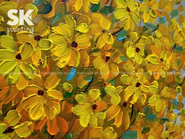 Hoa Cúc Vàng– lòng tranh 60x80cm - Ảnh 5