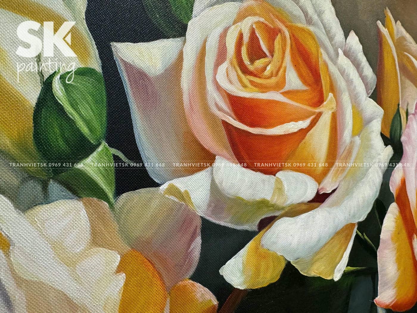 Hoa Hồng – lòng tranh 60x80cm - Ảnh 4