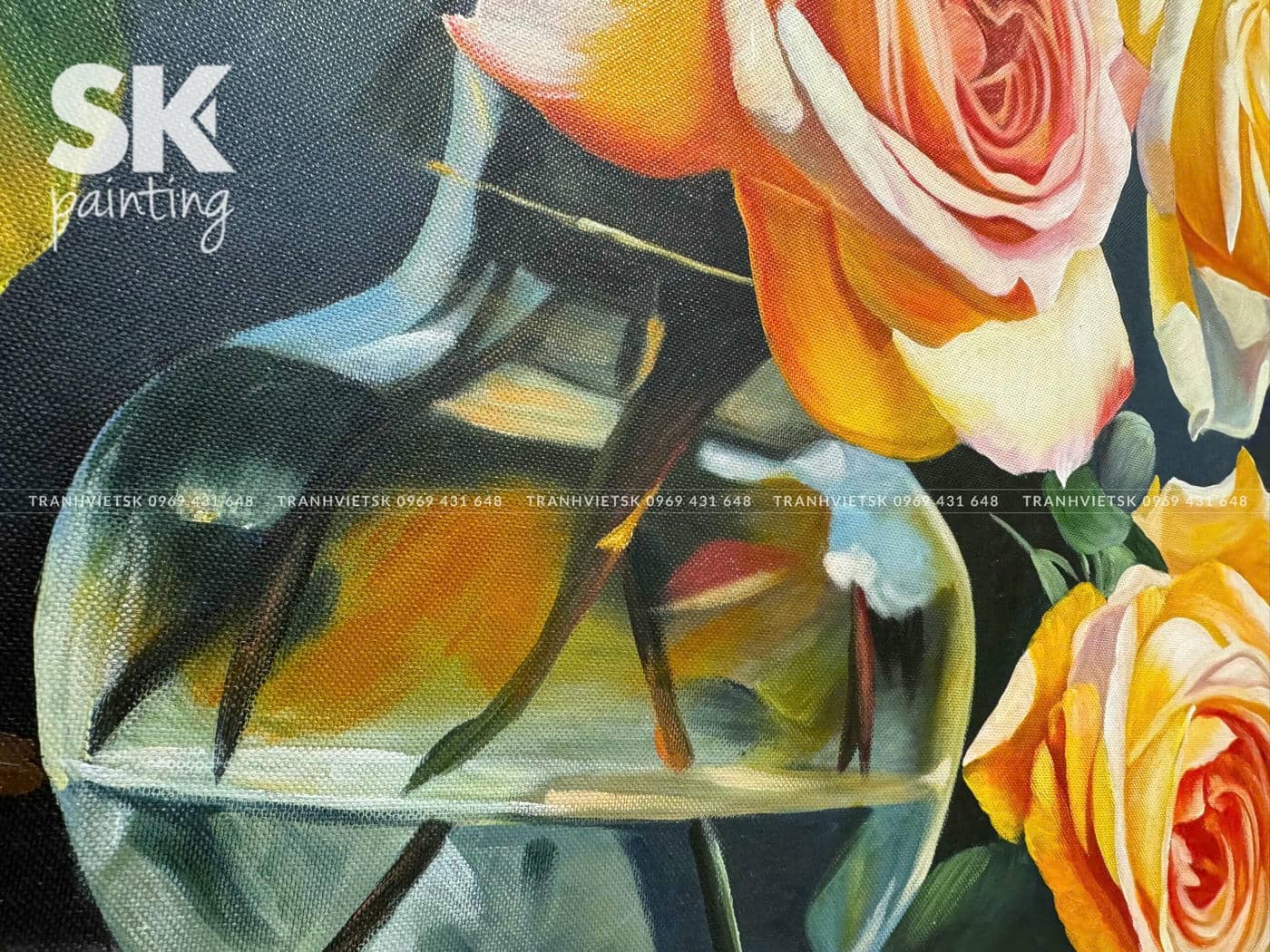 Hoa Hồng – lòng tranh 60x80cm - Ảnh 5