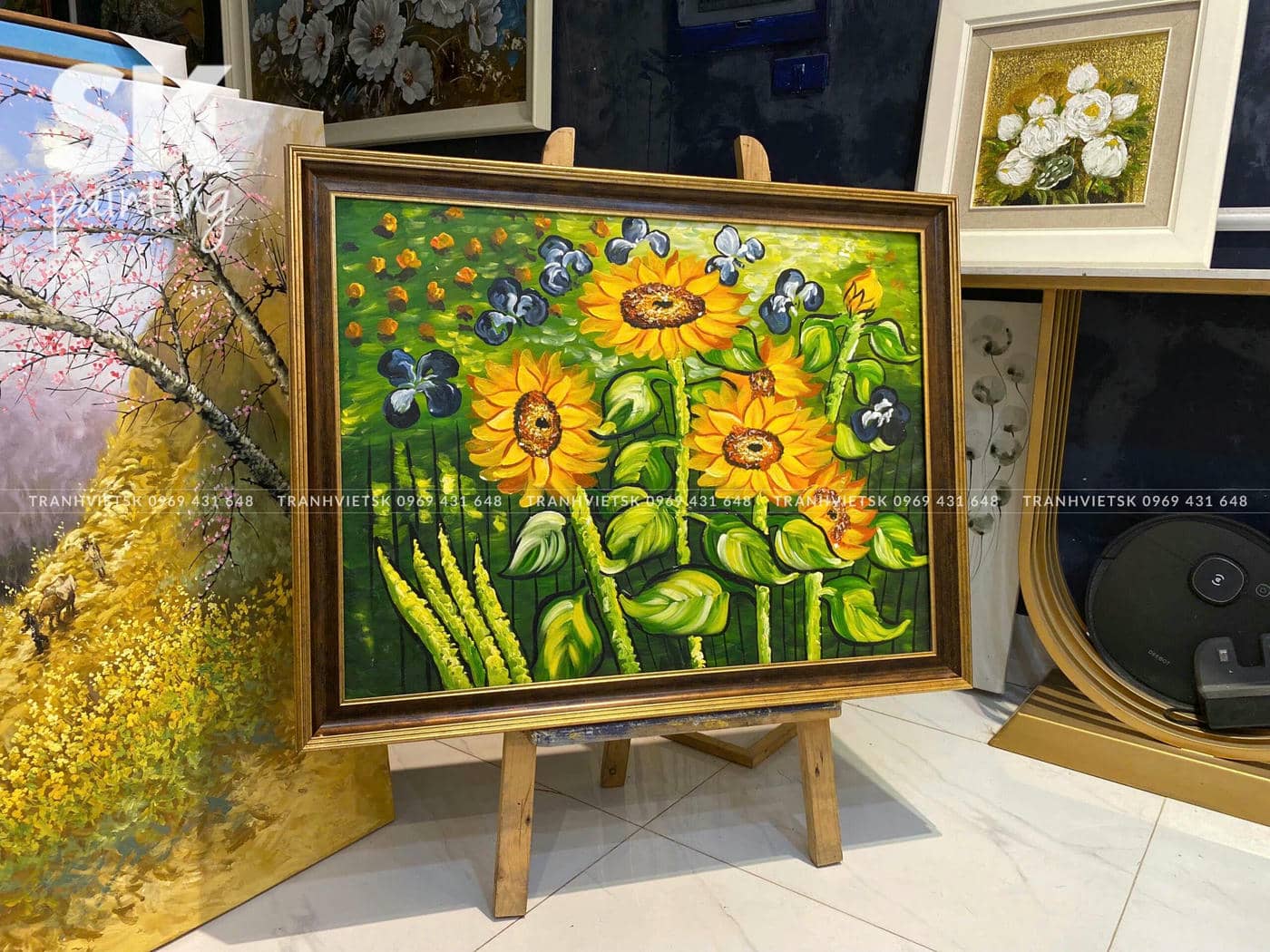 Hoa Hướng Dương– lòng tranh 60x80cm - Ảnh 3