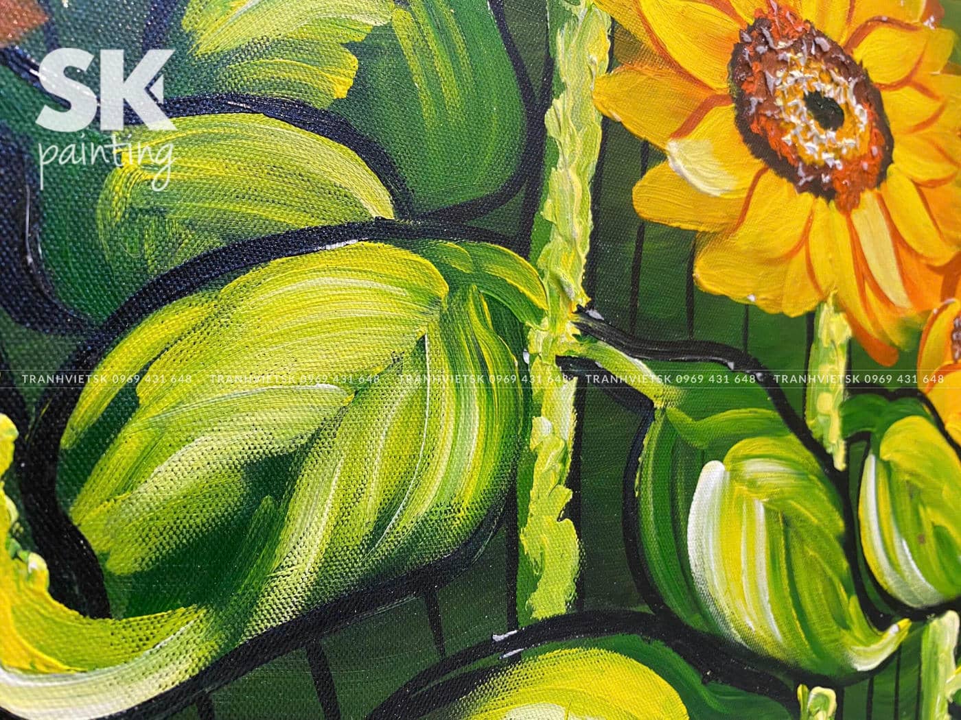 Hoa Hướng Dương– lòng tranh 60x80cm - Ảnh 5