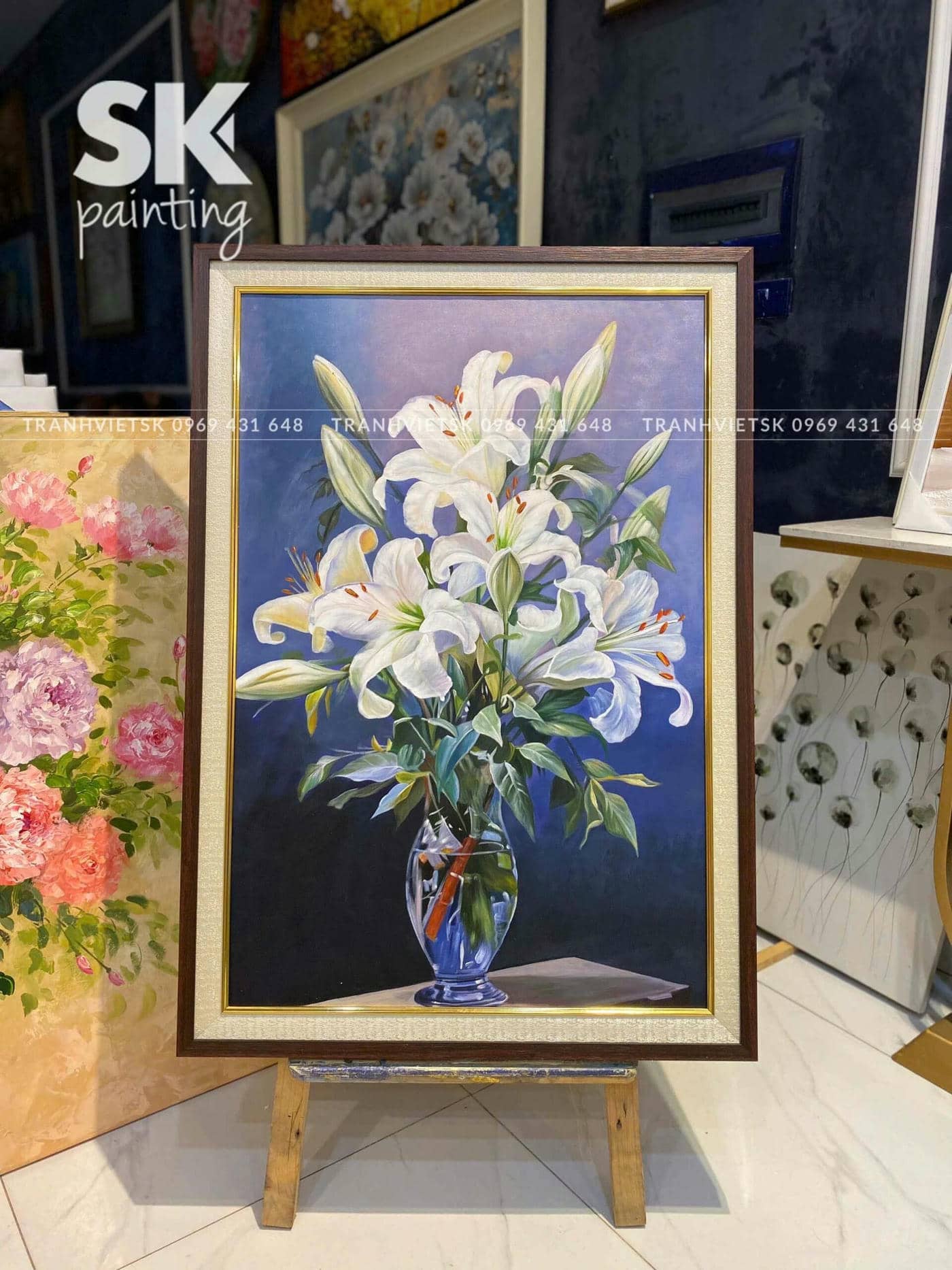 Hoa Ly 3 – lòng tranh 60x90cm