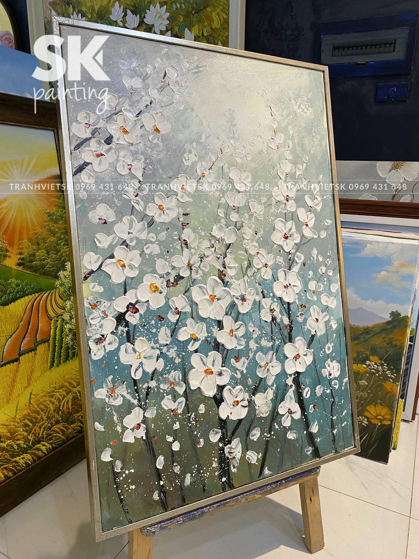 Hoa Xuân – lòng tranh 60x90cm - Ảnh 3