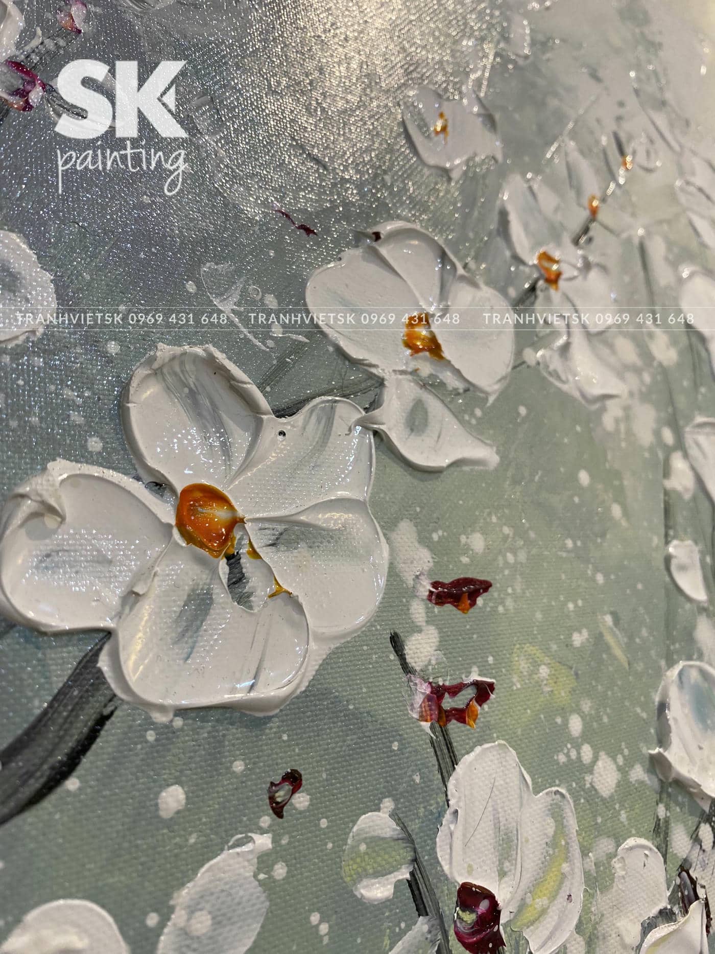 Hoa Xuân – lòng tranh 60x90cm - Ảnh 4