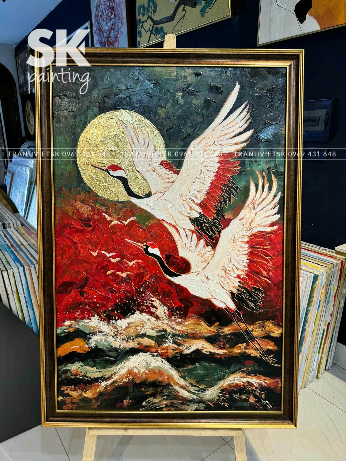 Song Hạc Kim Vượng - Tranh Sáng Tác Độc Quyền - Ảnh 2