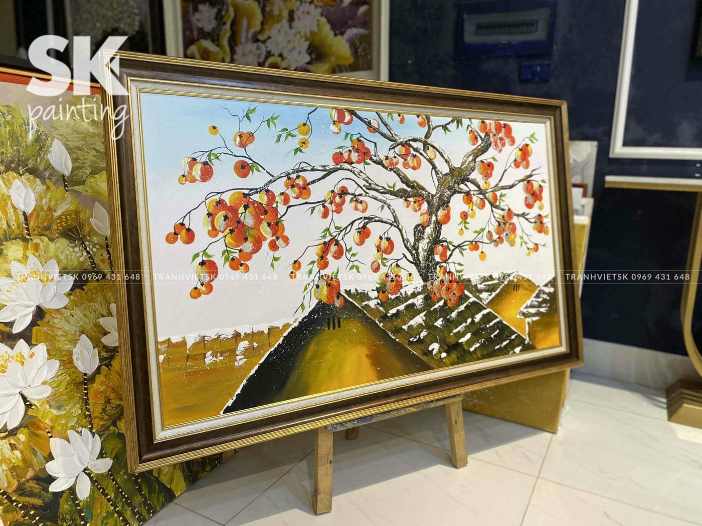 Hồng Trong Tuyết – lòng tranh 70x120cm - Ảnh 3