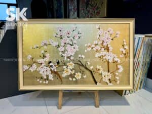 Song Phúc Chào Xuân - lòng tranh 70x120cm