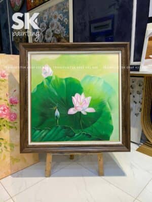 Hông Liên An Viên - lòng tranh 70x70cm