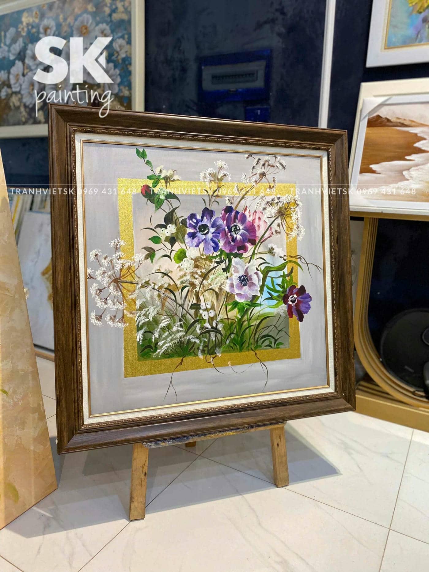 An Túc Kim An - lòng tranh 70x70cm - Ảnh 3