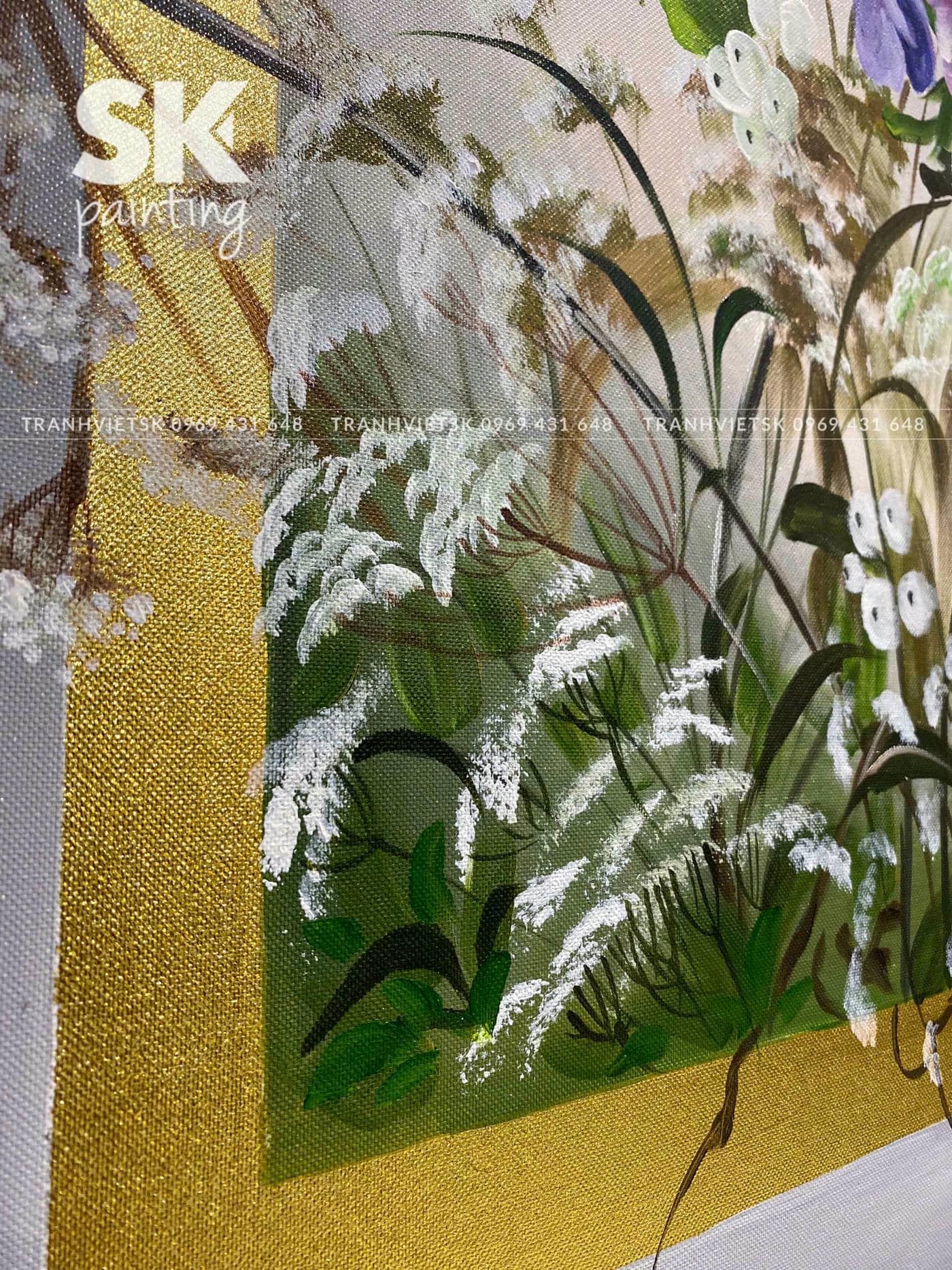 An Túc Kim An - lòng tranh 70x70cm - Ảnh 4