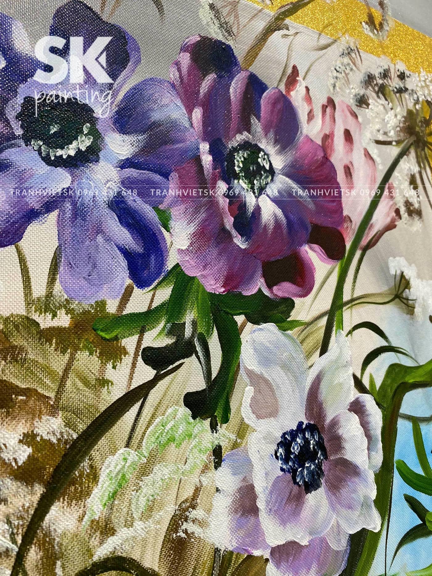 An Túc Kim An - lòng tranh 70x70cm - Ảnh 5