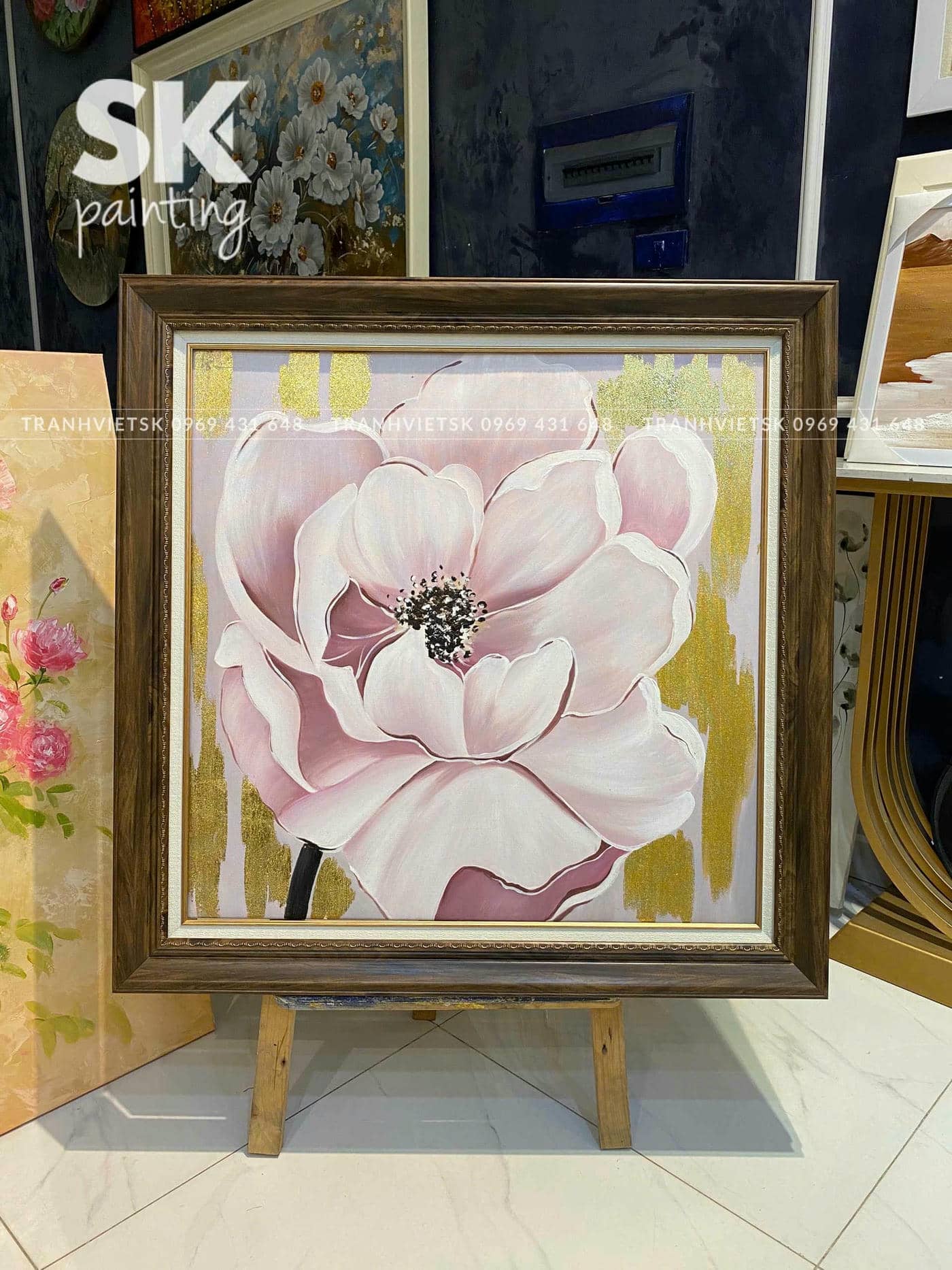 Phù Dung Kim An 2 - lòng tranh 70x70cm