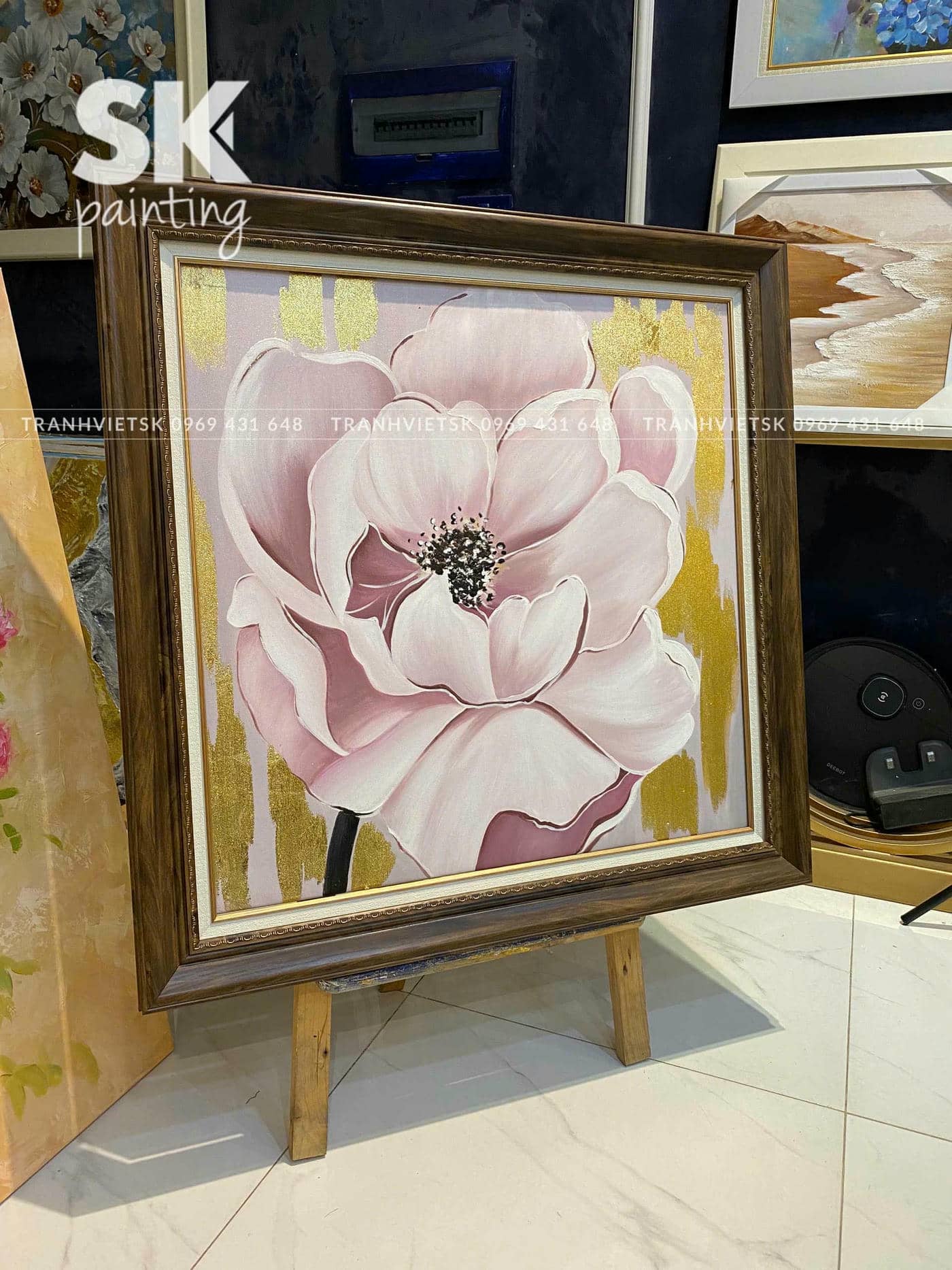 Phù Dung Kim An 2 - lòng tranh 70x70cm - Ảnh 3