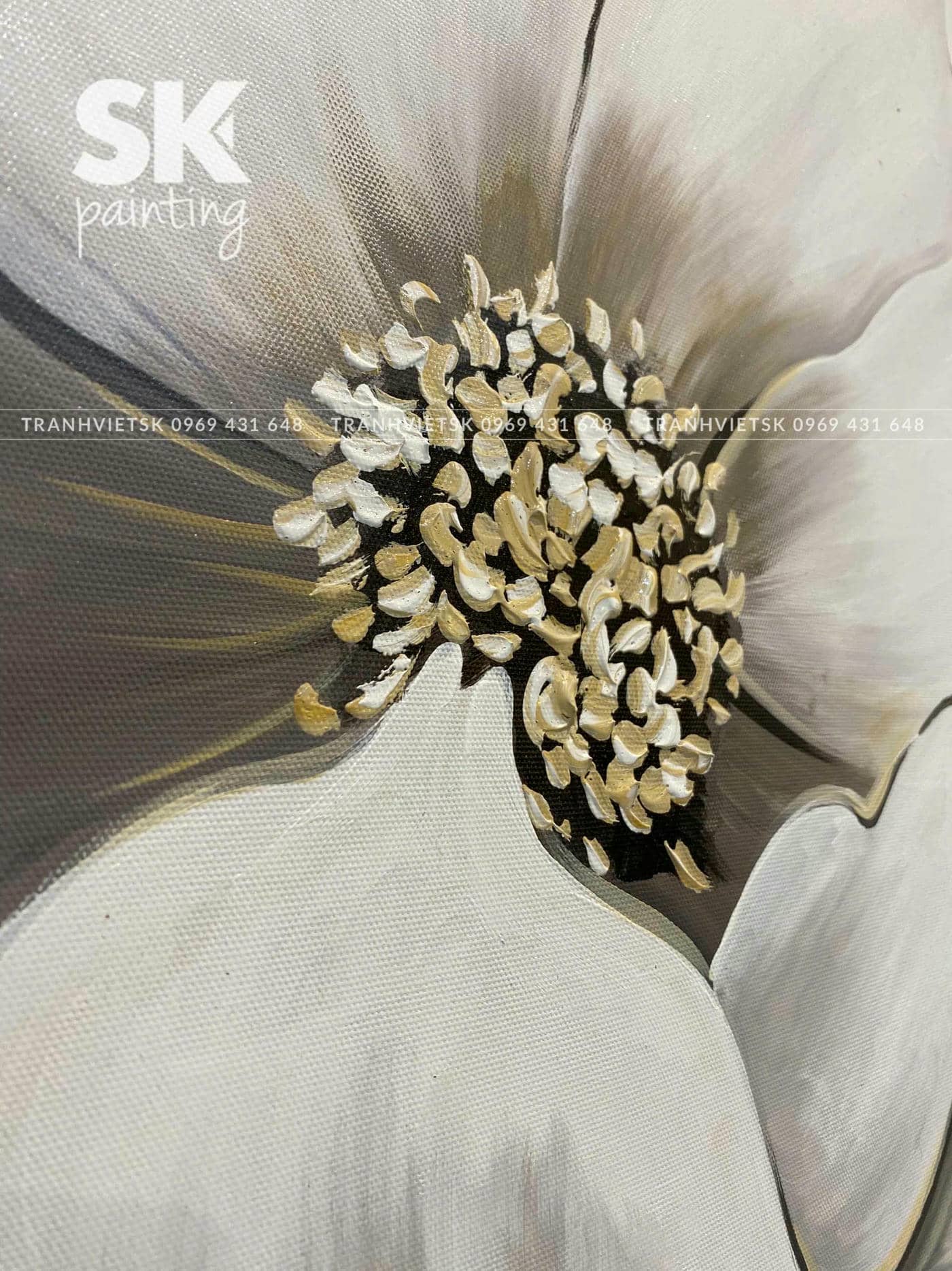 Phù Dung Kim An 3 - lòng tranh 70x70cm - Ảnh 4