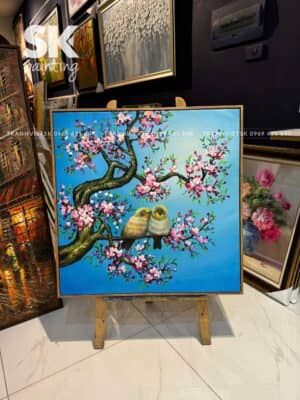 Sắc Xuân - lòng tranh 70x70cm