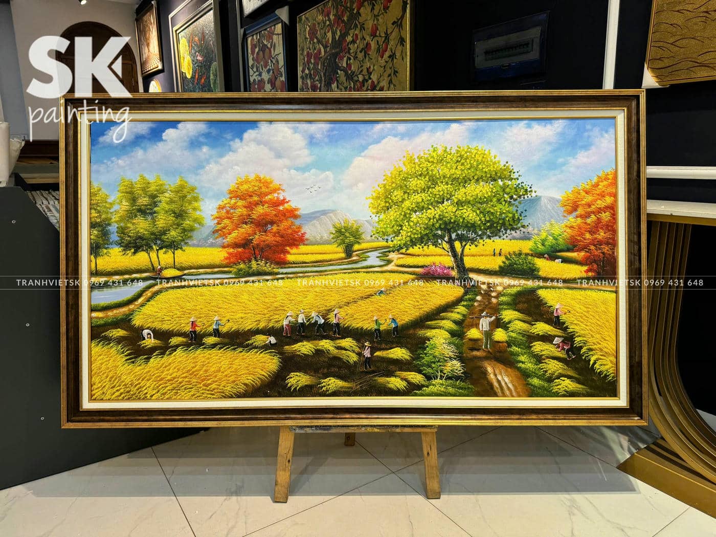 Mùa Lúa Chín - lòng tranh 80x150cm