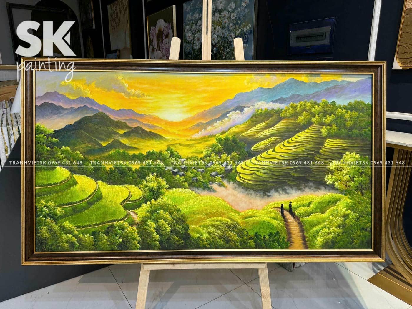 Ruộng Bậc Thang - lòng tranh 80x150cm