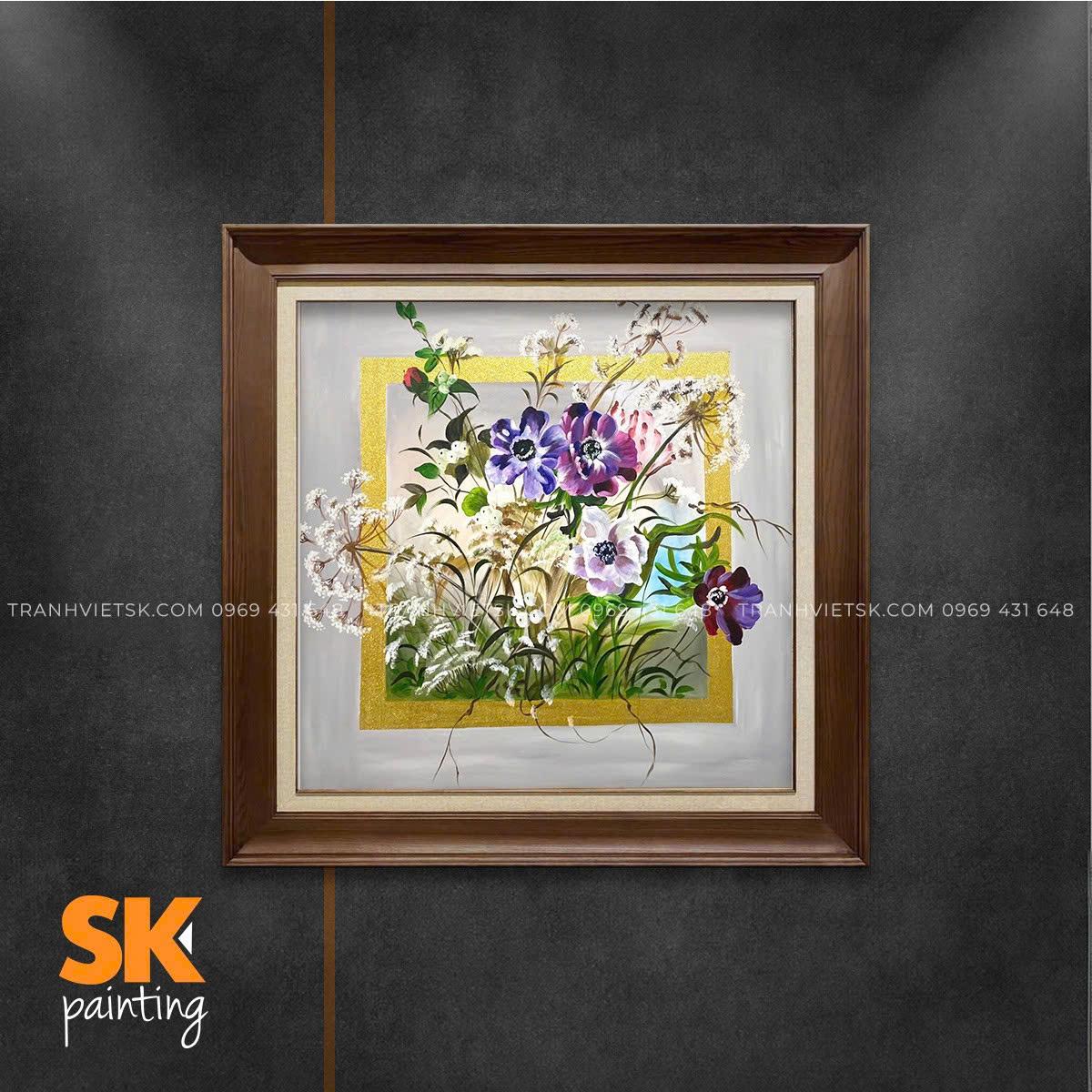 Anh Túc Kim An - lòng tranh 70x70cm